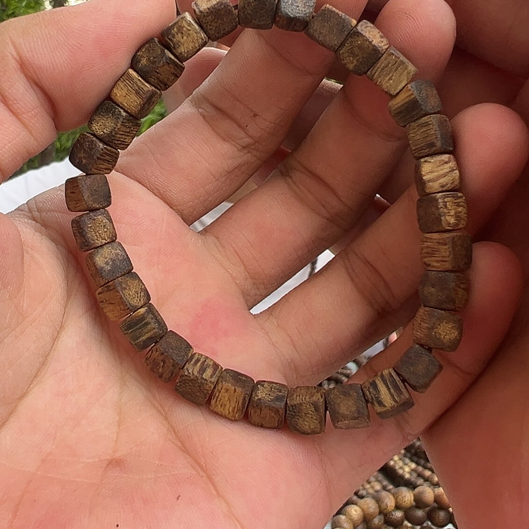 手串沉香06单圈方糖珠沉香手串多样性发一条