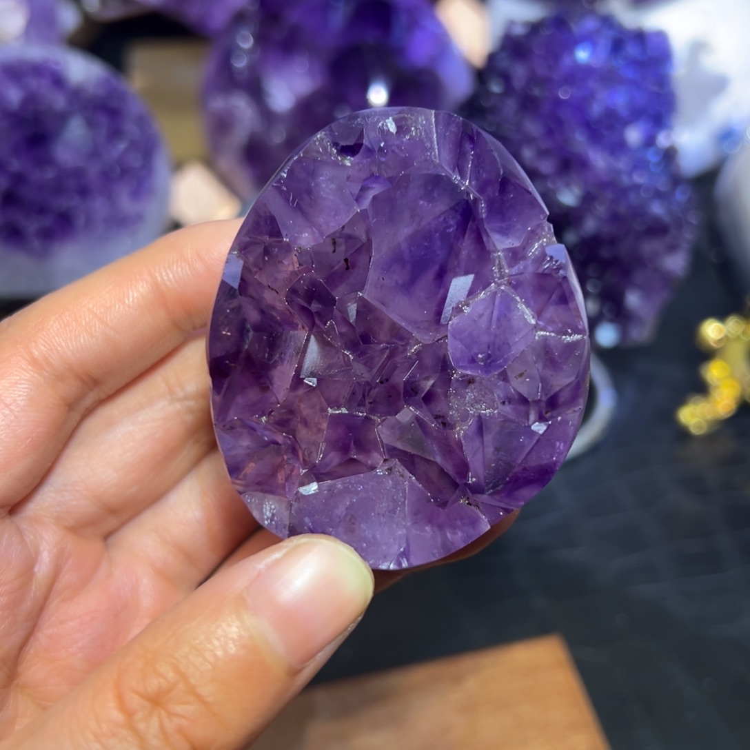 珠宝半成品紫晶未镶嵌2
