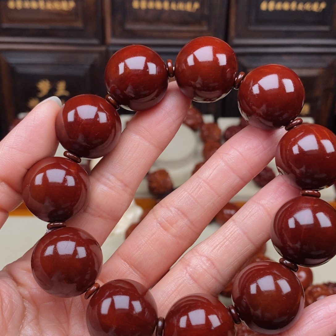 橄榄核吊坠大*光珠，