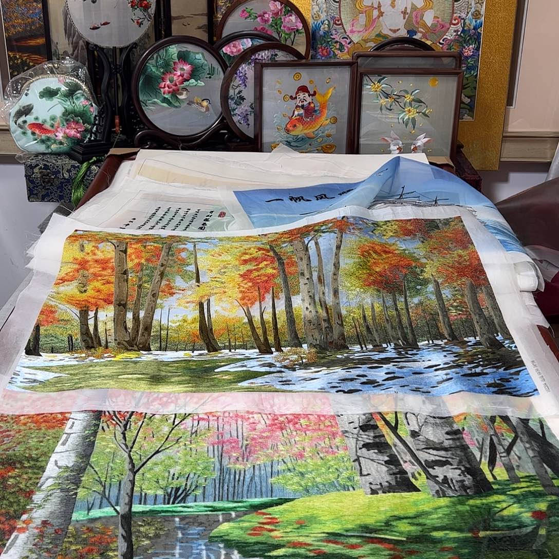 雅***居刺绣纯手工刺绣画