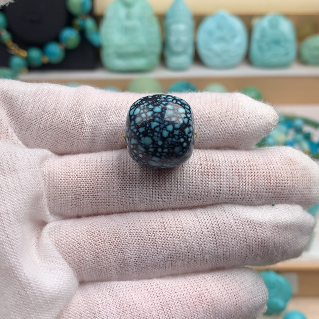未镶嵌绿松石珠宝奇石18.1mm