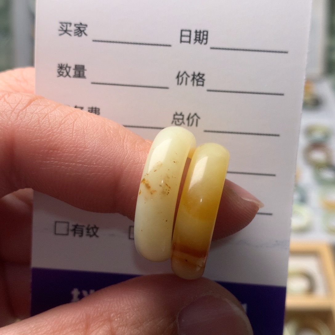 蛇纹石玉戒指未镶嵌J****g内径17.3