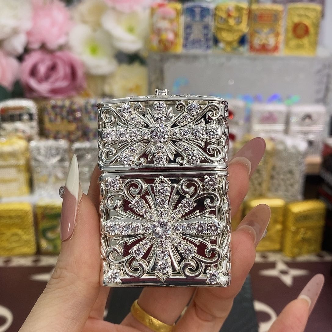 千***寻Zippo 满钻十字心克罗心 北京不发油