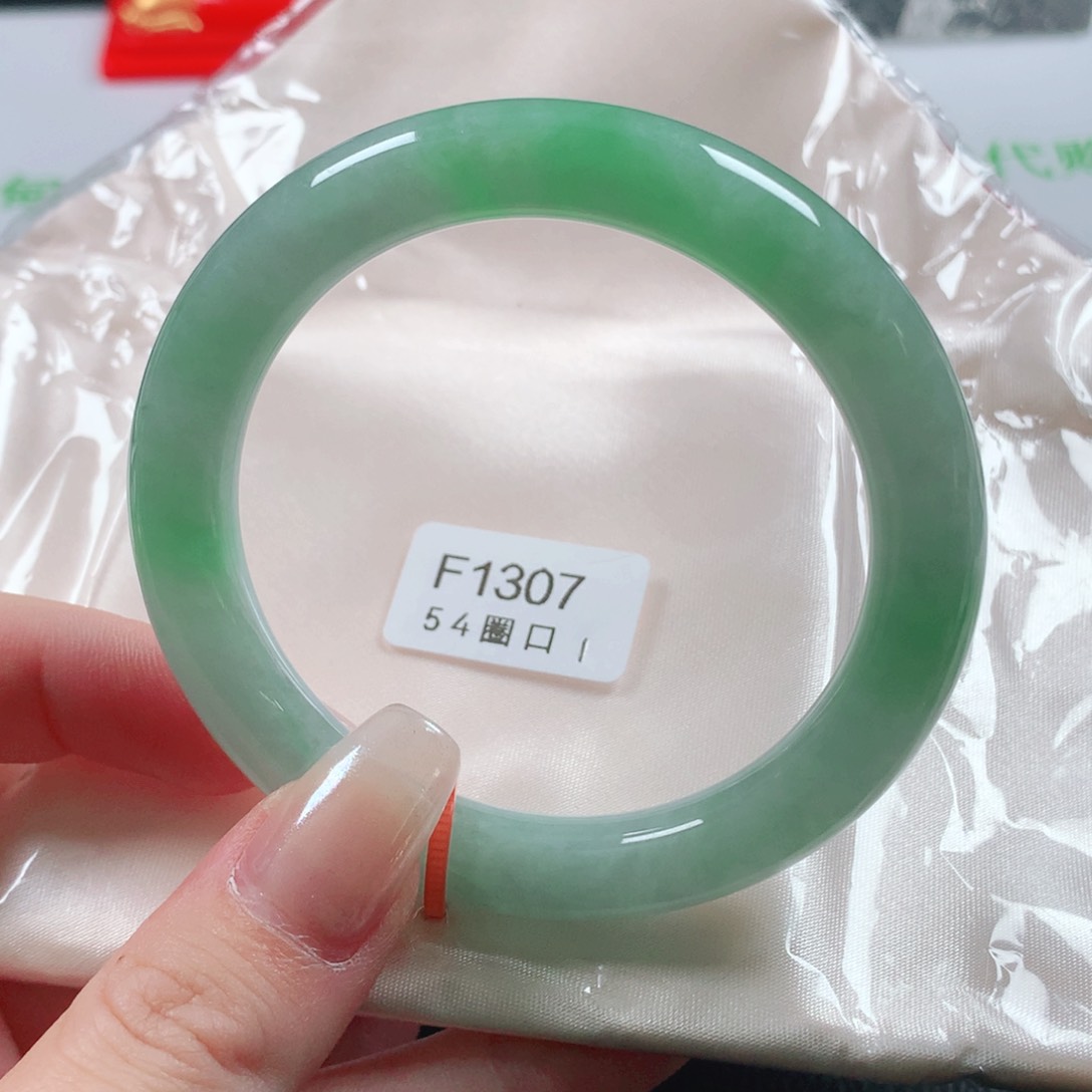 未镶嵌手镯（圆镯）翡翠天然翡翠手镯f1307