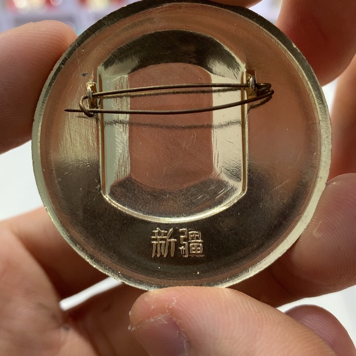 铝红色纪念章 新疆 