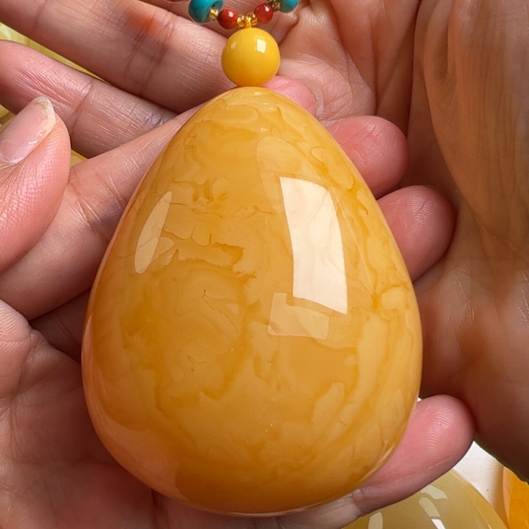 蜜蜡毛衣链未镶嵌无优化