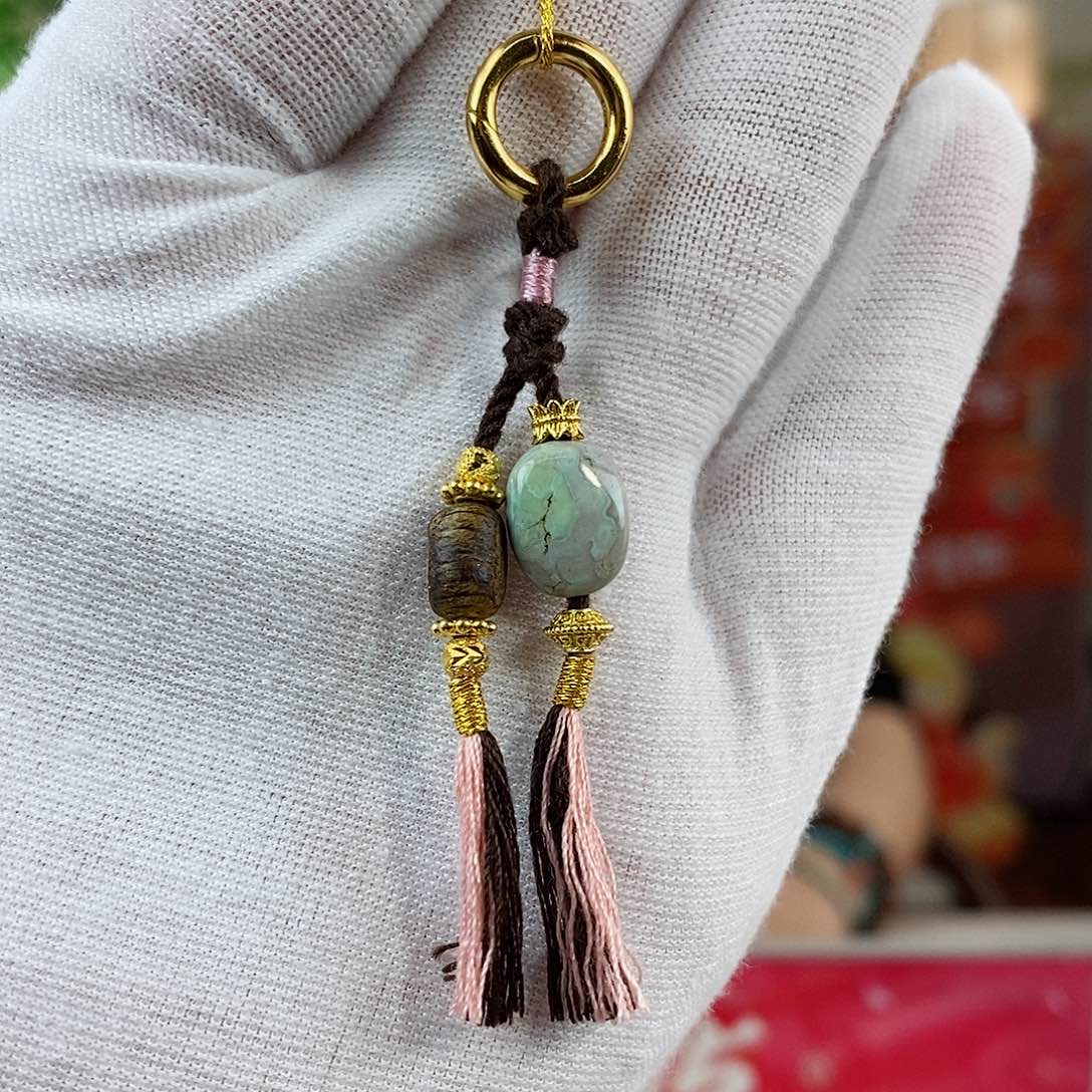 绿松石珠宝奇石银S925镀金镶嵌