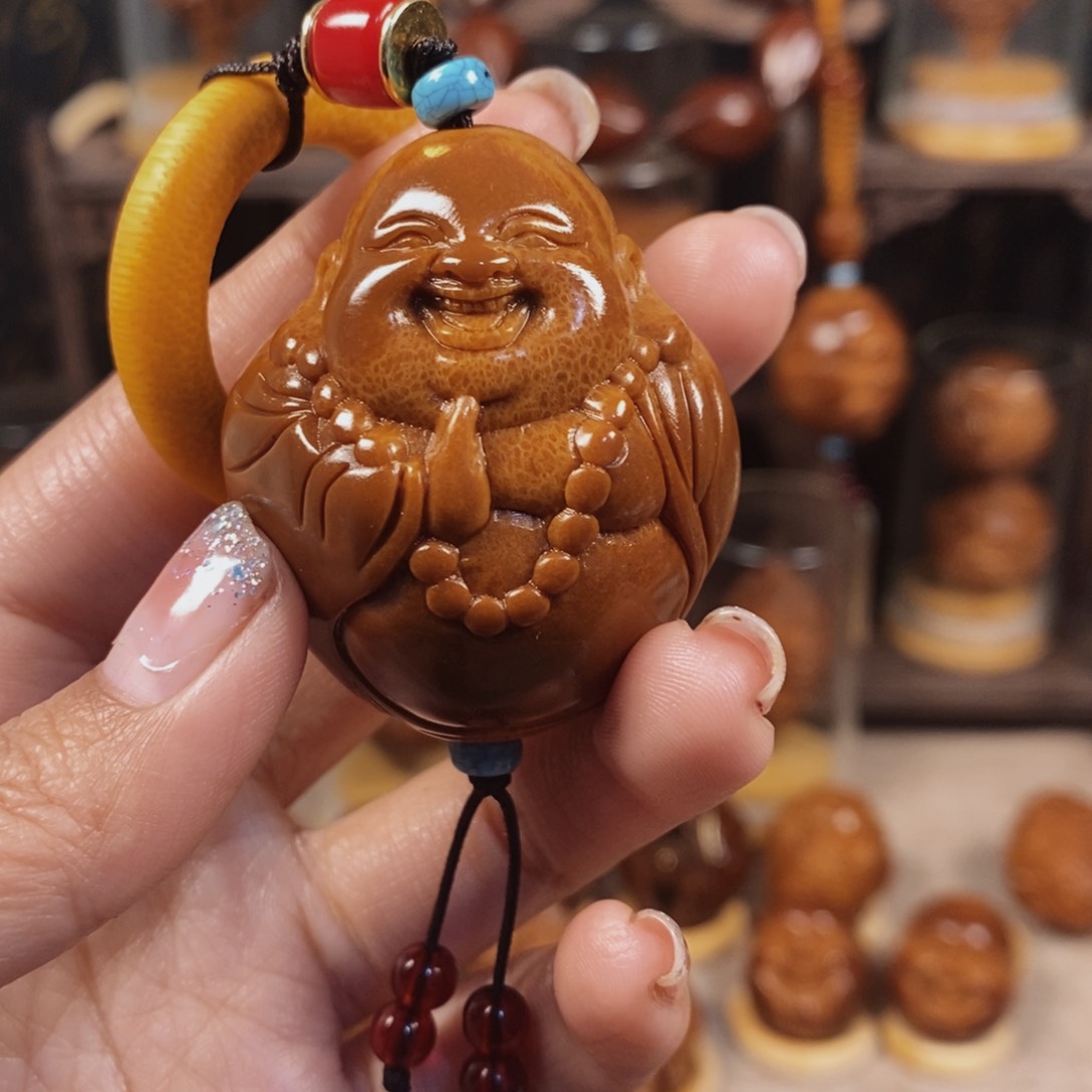 橄榄核吊坠小****理弥勒单颗大0369