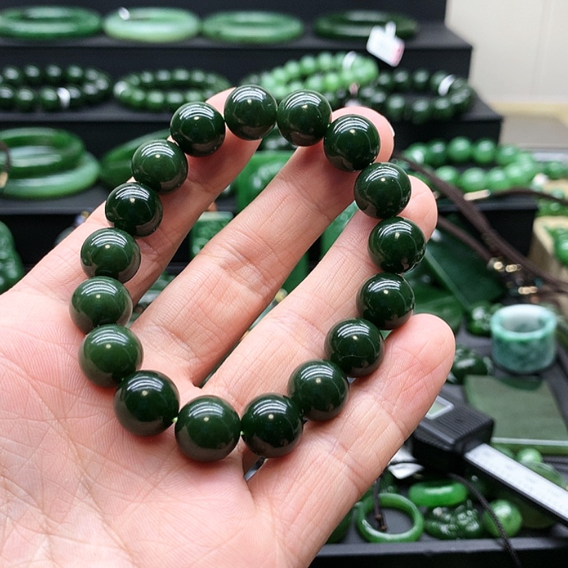 【闪购商品】和田玉（碧玉）手链未镶嵌天*有瑕疵