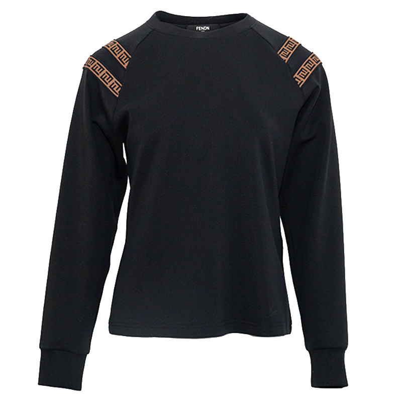 【上衣+短袖】FENDN25年秋冬圆领字母双拼女士上衣打底时尚休闲