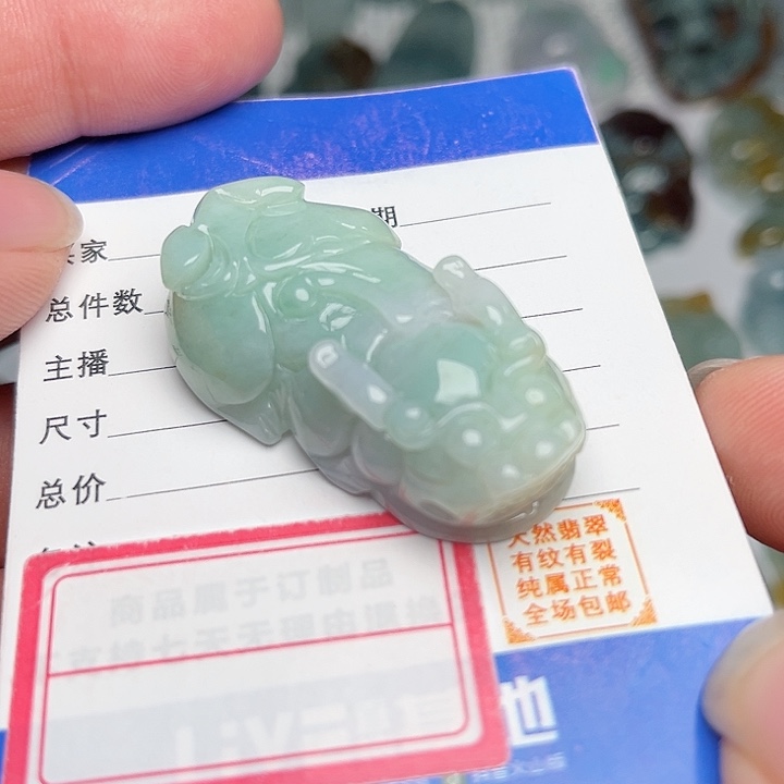 翡翠颈饰未镶嵌貔貅