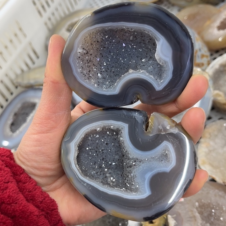 水晶珠宝半成品未镶嵌蓝晶盆