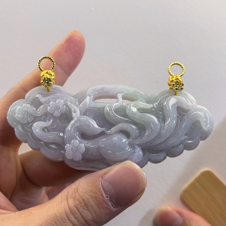 翡翠吊坠(赠链)未镶嵌代编织