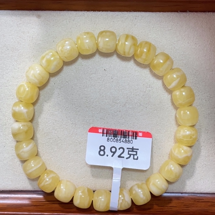 蜜蜡手链未镶嵌蜜蜡虎皮纹