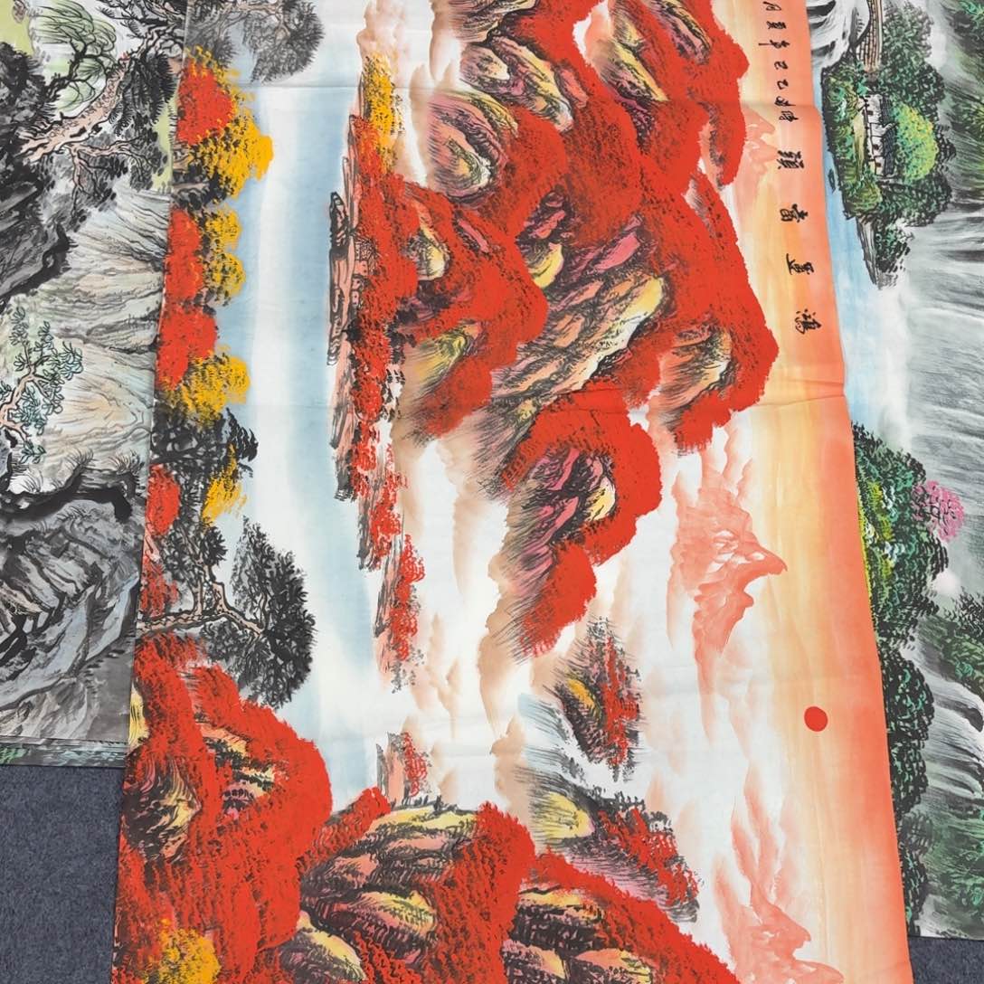 伯***妹国画140×70红山手绘画画画