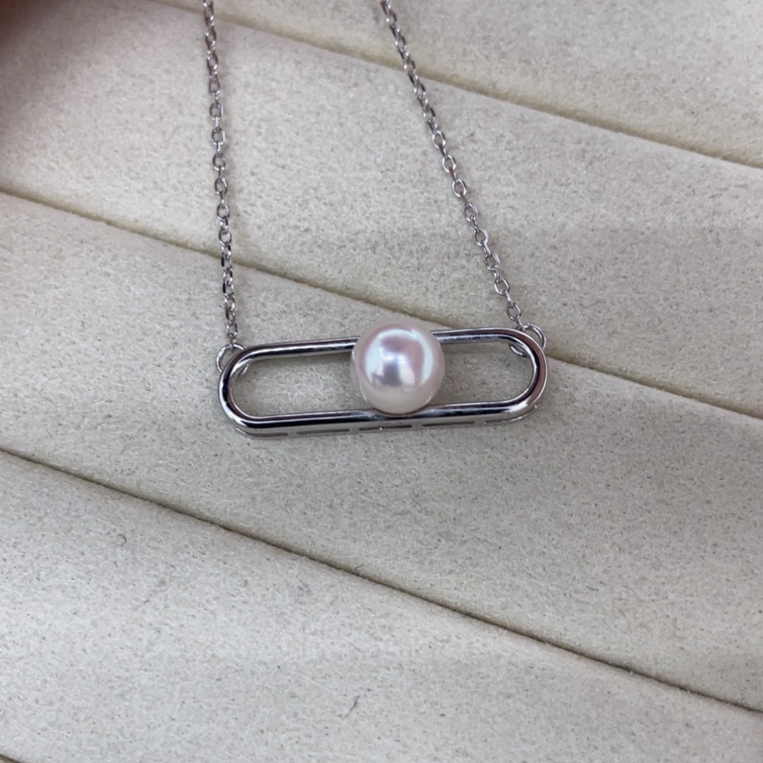 银S925镶嵌海水珍珠颈饰
