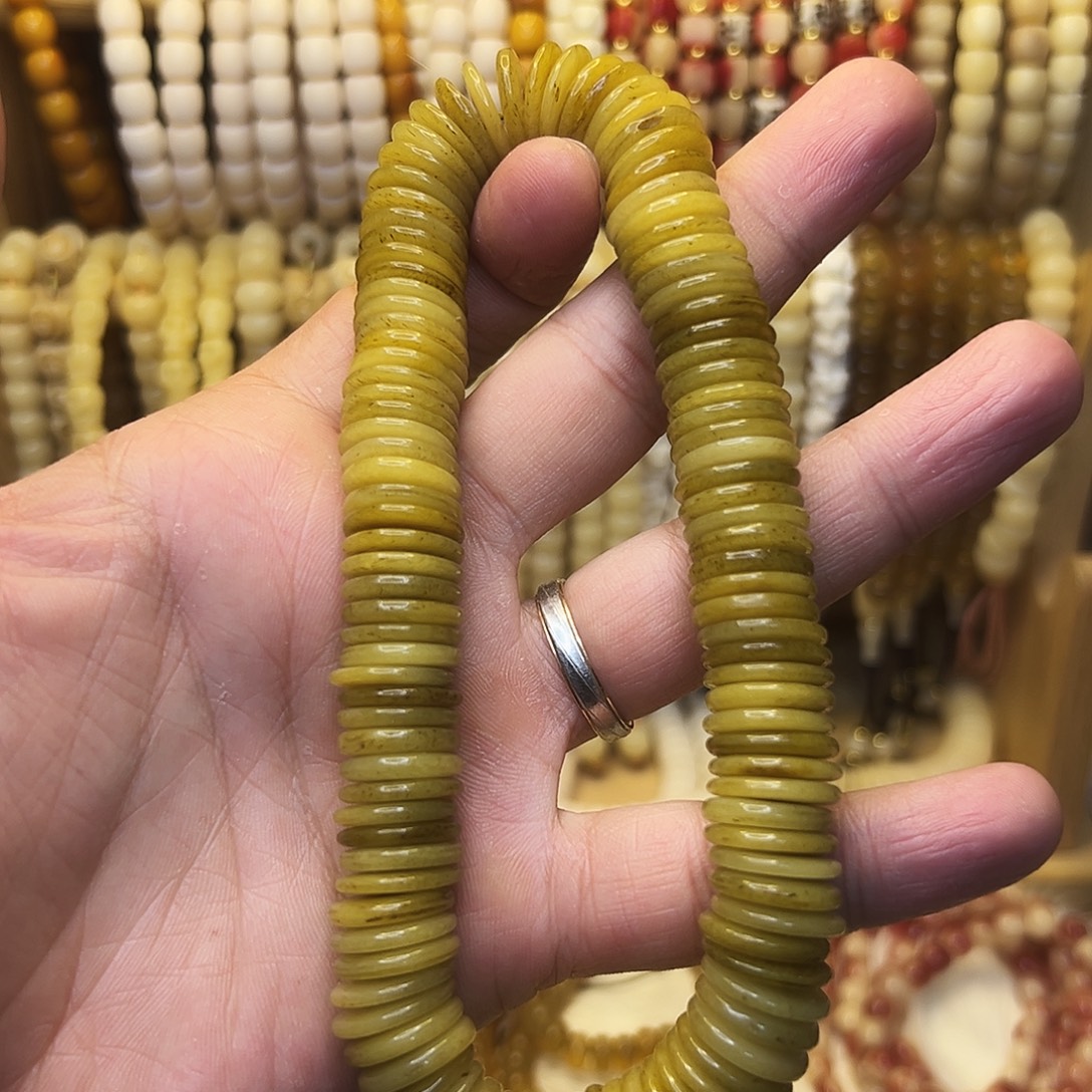 把件桃核1.5牦牛骨薄切药片