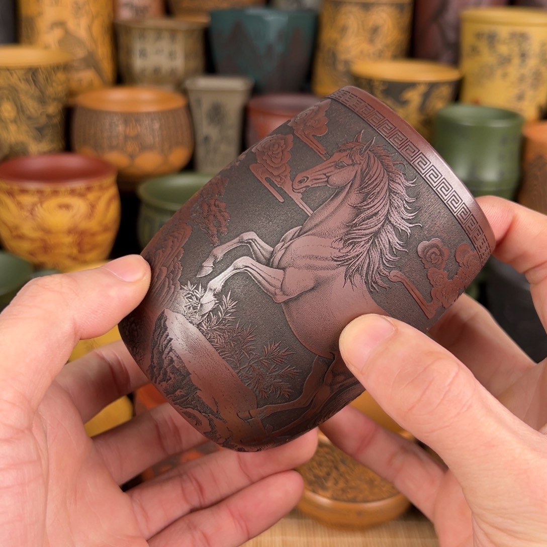 茶杯紫砂宜兴原矿紫砂杯