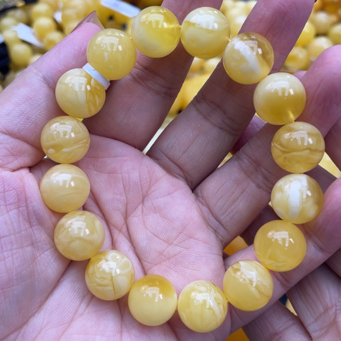 琥珀裸石未镶嵌琥珀蜜蜡13m m