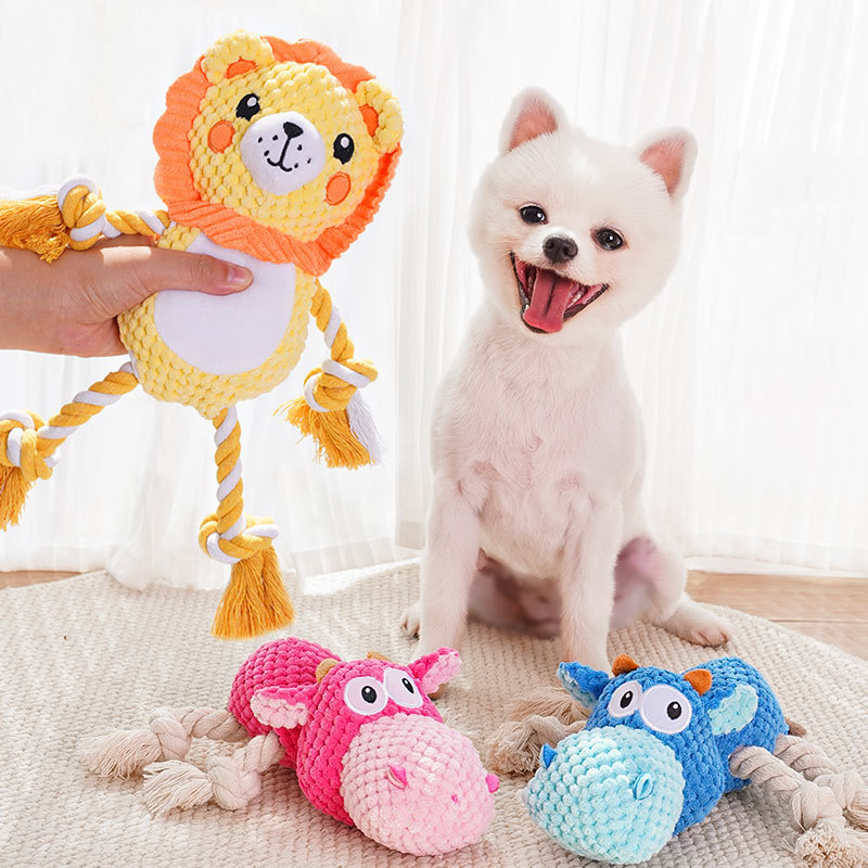 新款宠物发声狗狗玩具耐咬狗磨牙毛绒猫解闷互动玩偶猫咪用品狮子