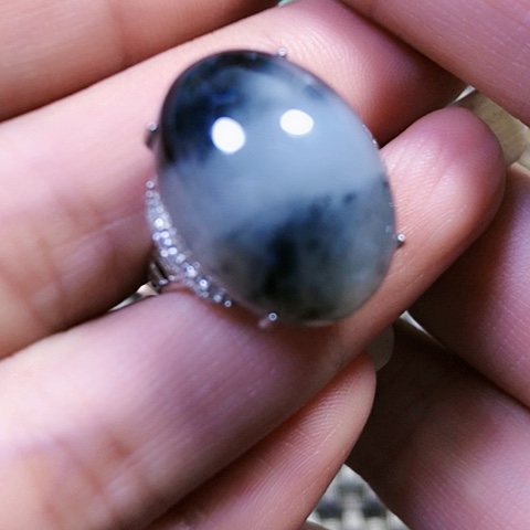 和田玉银S925镶嵌挂件