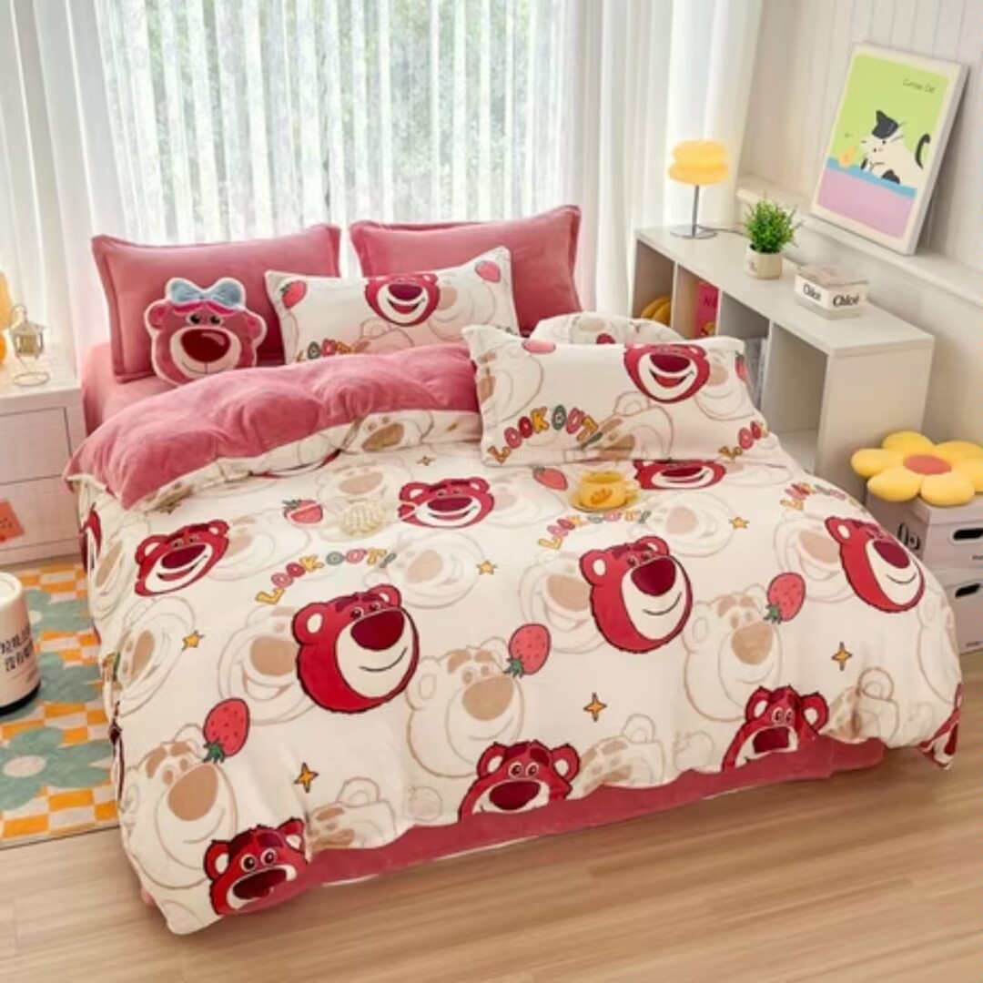 【微瑕疵】2025新款牛奶绒轻奢舒适春秋被 甜心熊