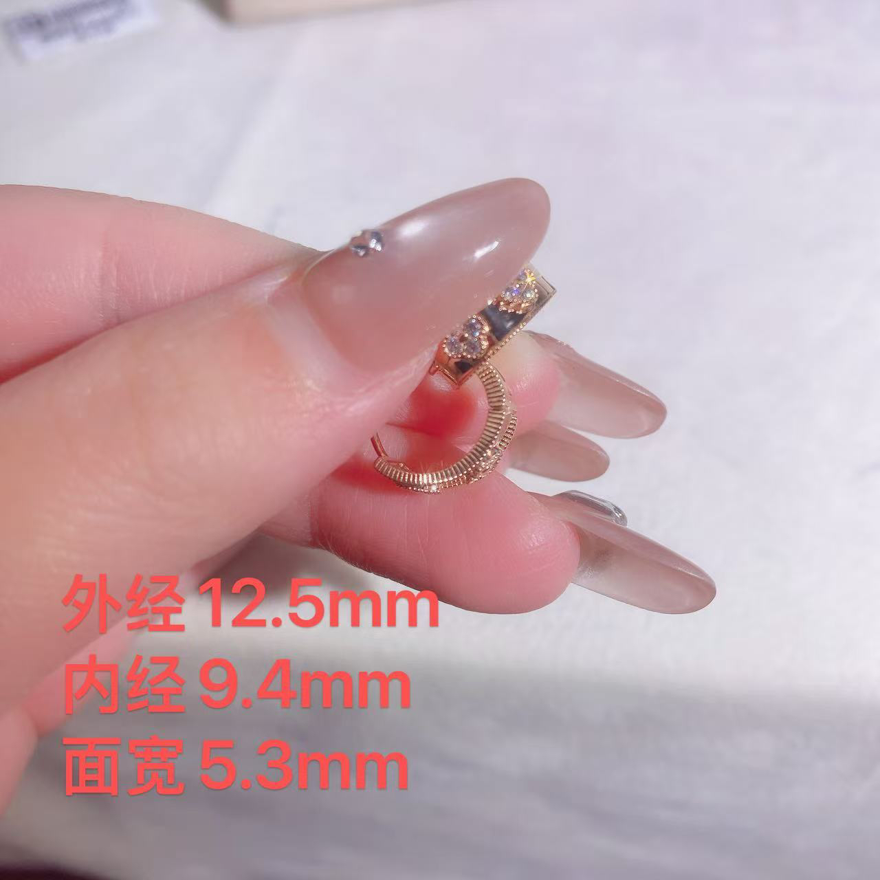 18k金耳饰 ，万花筒