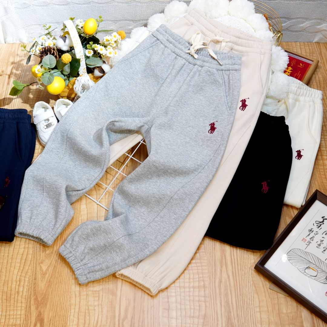 春款战马儿童卫裤新疆棉百搭舒适洋气宽松韩版流行针织女童男童