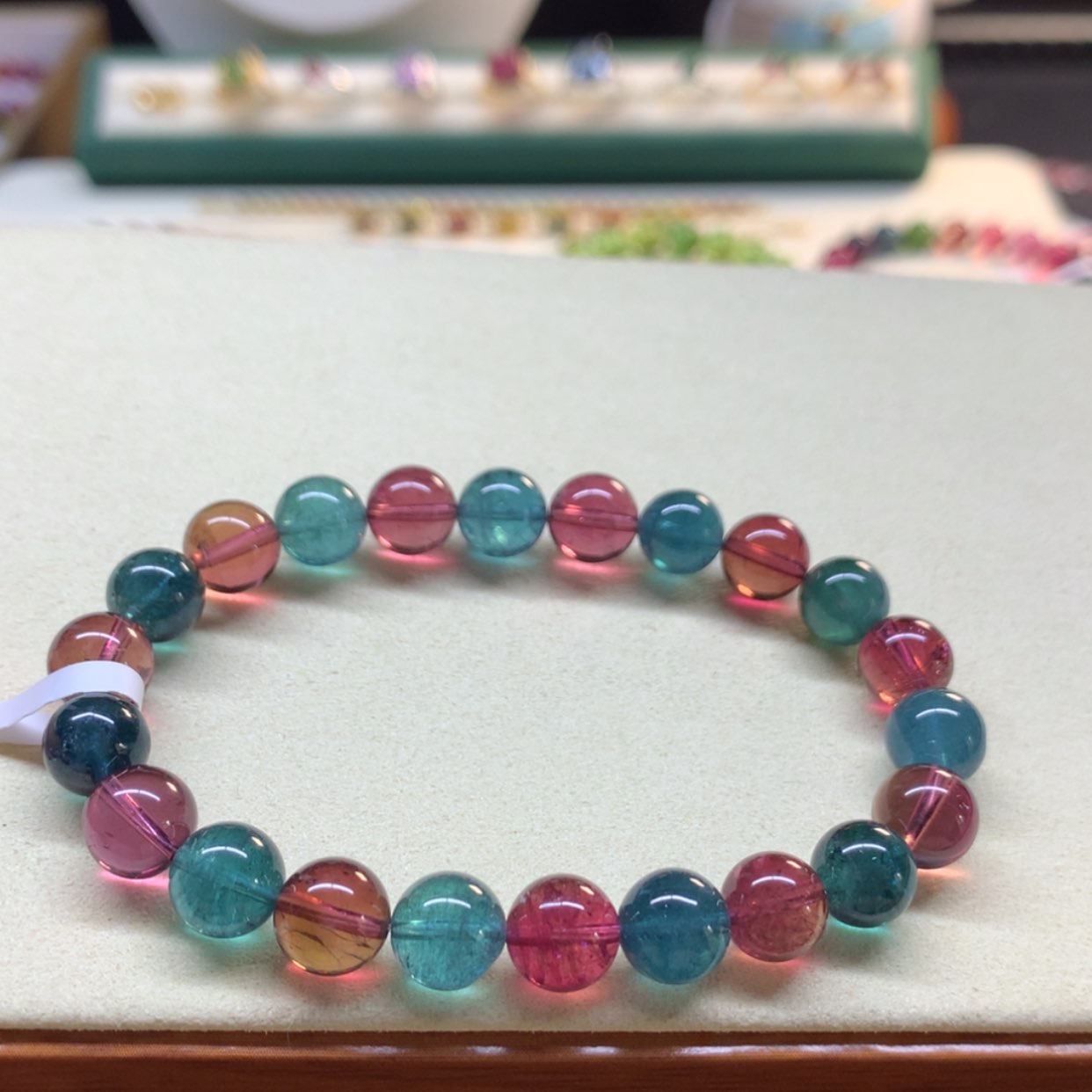 【闪购商品】碧玺手串未镶嵌红蓝糖果8.8mm