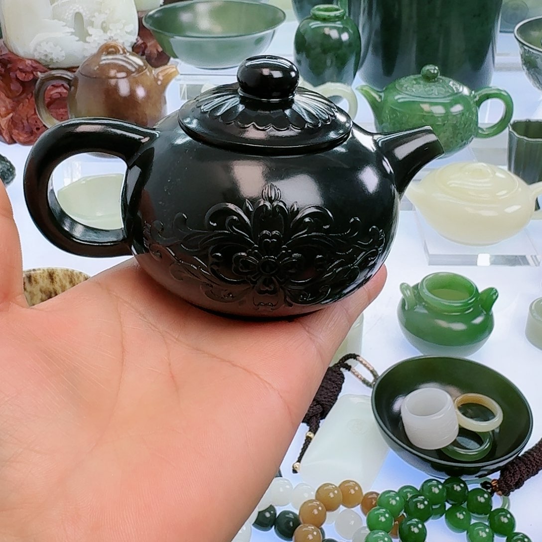 和田玉（青玉）挂件未镶嵌日**峰