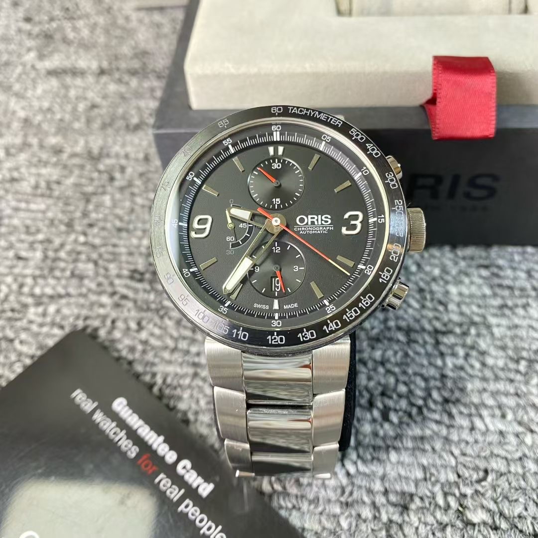 95新 Oris/豪利时 /亚虎/豪利时/运动机械男表/全套