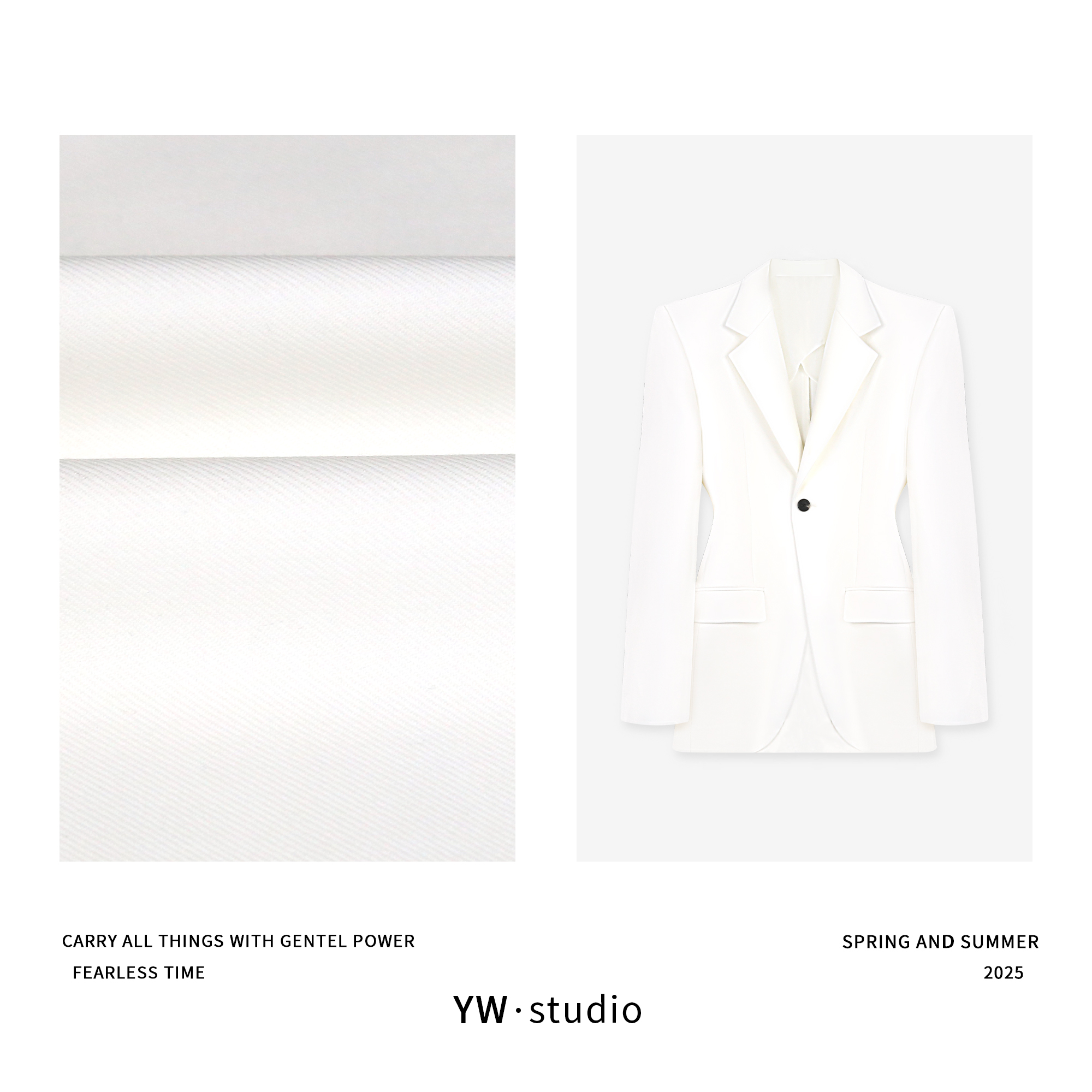 YUWEI/定制高智感TongW**k经典黄牛角一粒扣50%羊毛西装CYP258008