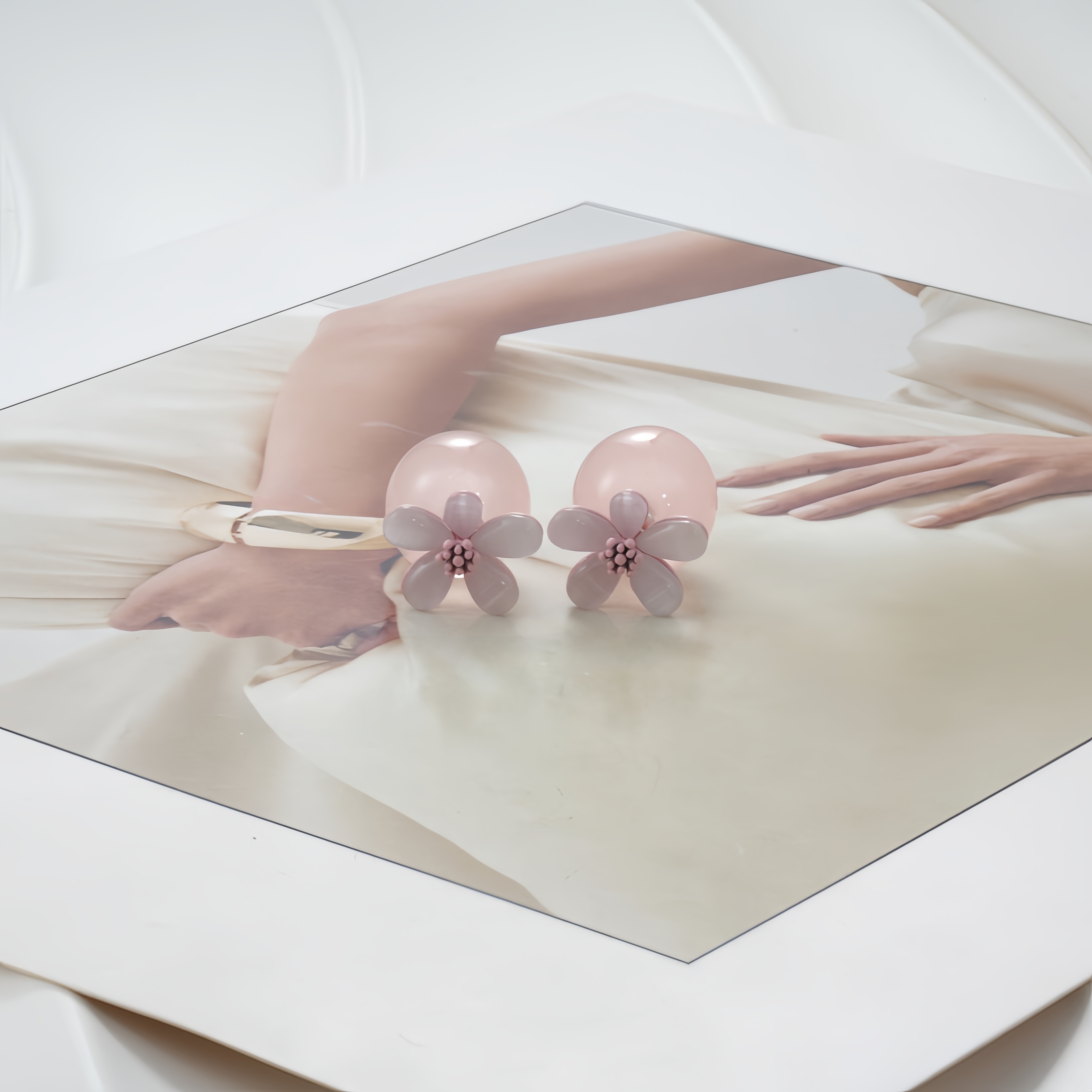 铜合金树脂耳饰 耳环9305