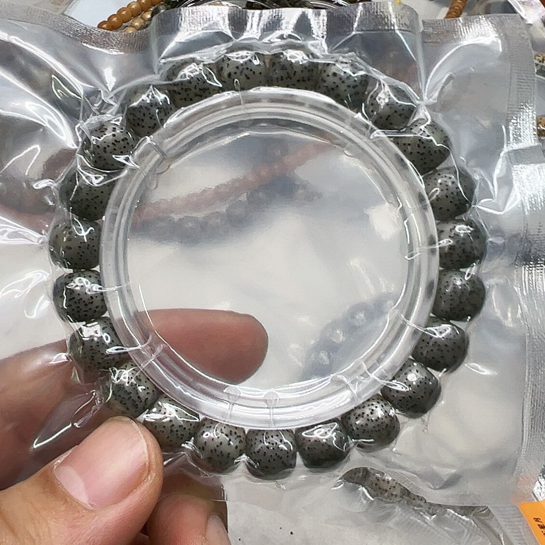 星月菩提手串110殿堂卡姿兰大眼睛黑冰石玉星月菩提单圈10