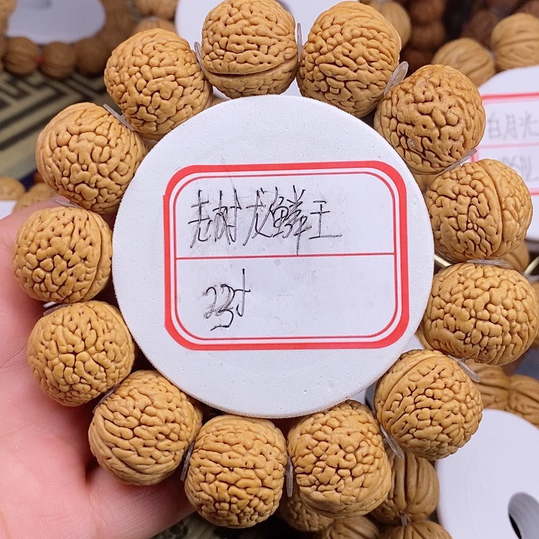 桃核手串简*龙鳞王老树23