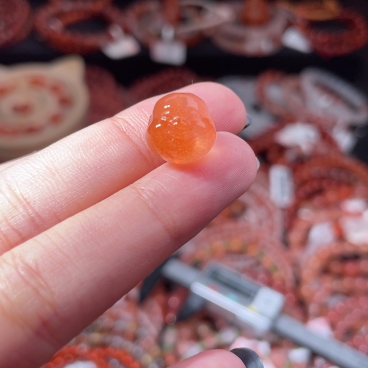 南红玛瑙未镶嵌弥佛头1309