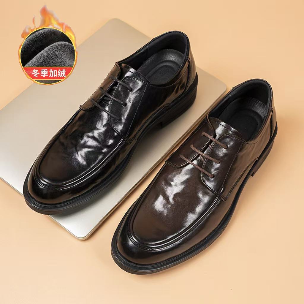 BaiLanDa/百澜达（香港）秋季新款爆款真皮男士皮鞋黑618