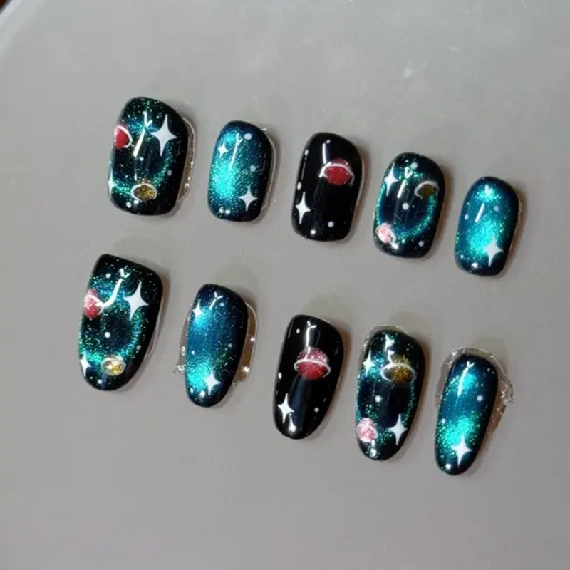 米莱【星河漫游】螺旋猫眼穿戴甲可脱卸