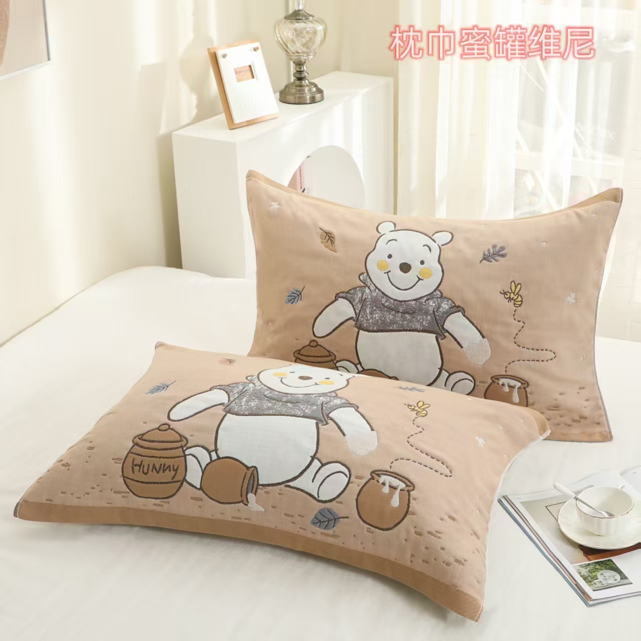 【八层枕巾】52/78可机洗柔软亲肤多功能纱布枕巾一对