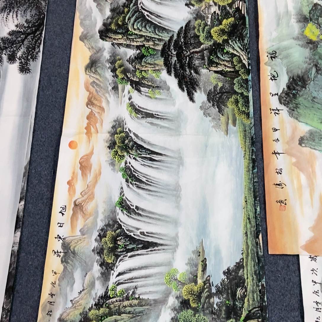 国画小六尺山水一副