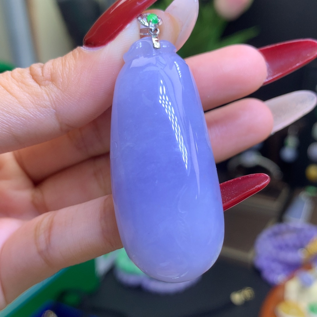 翡翠颈饰18K金镶嵌天然