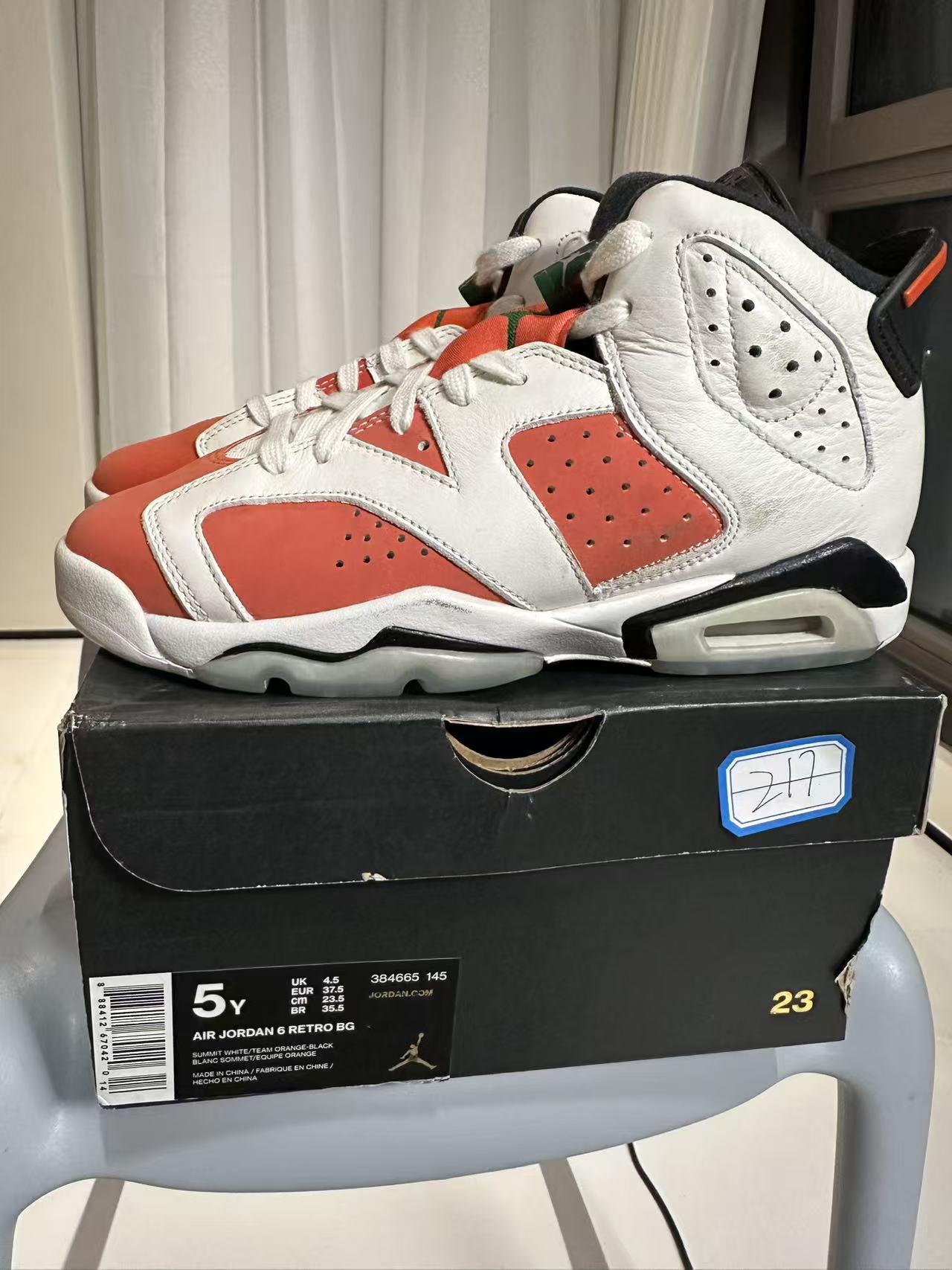 Nike aj6 佳得乐 37.5码全新原盒217