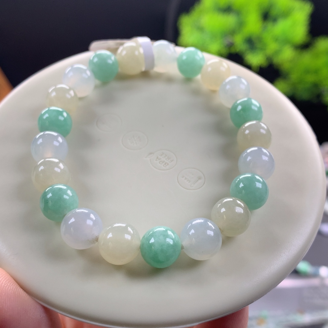 翡翠未镶嵌手链卡8.8