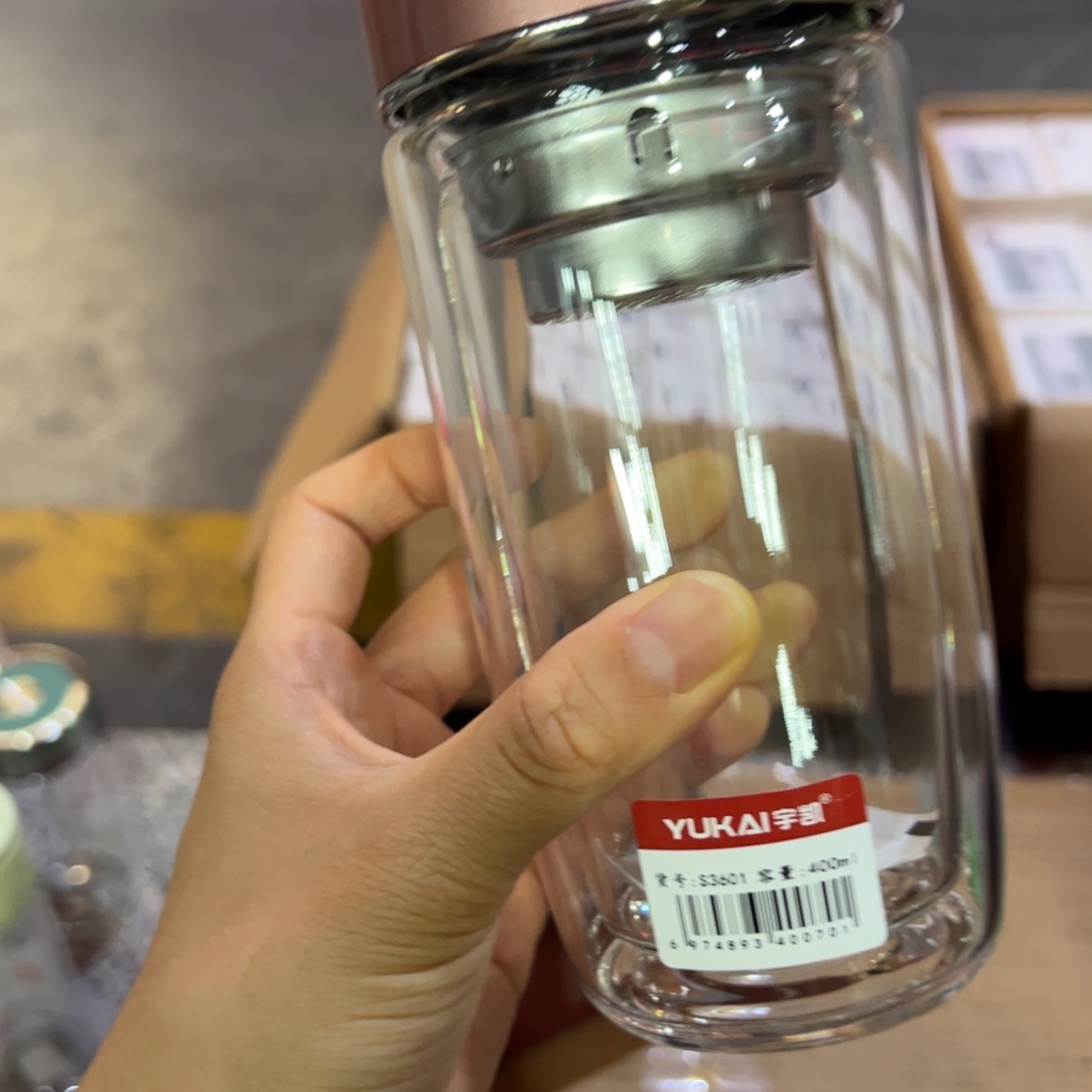 宇剀玻璃杯宇剀400玻璃杯400粉色的