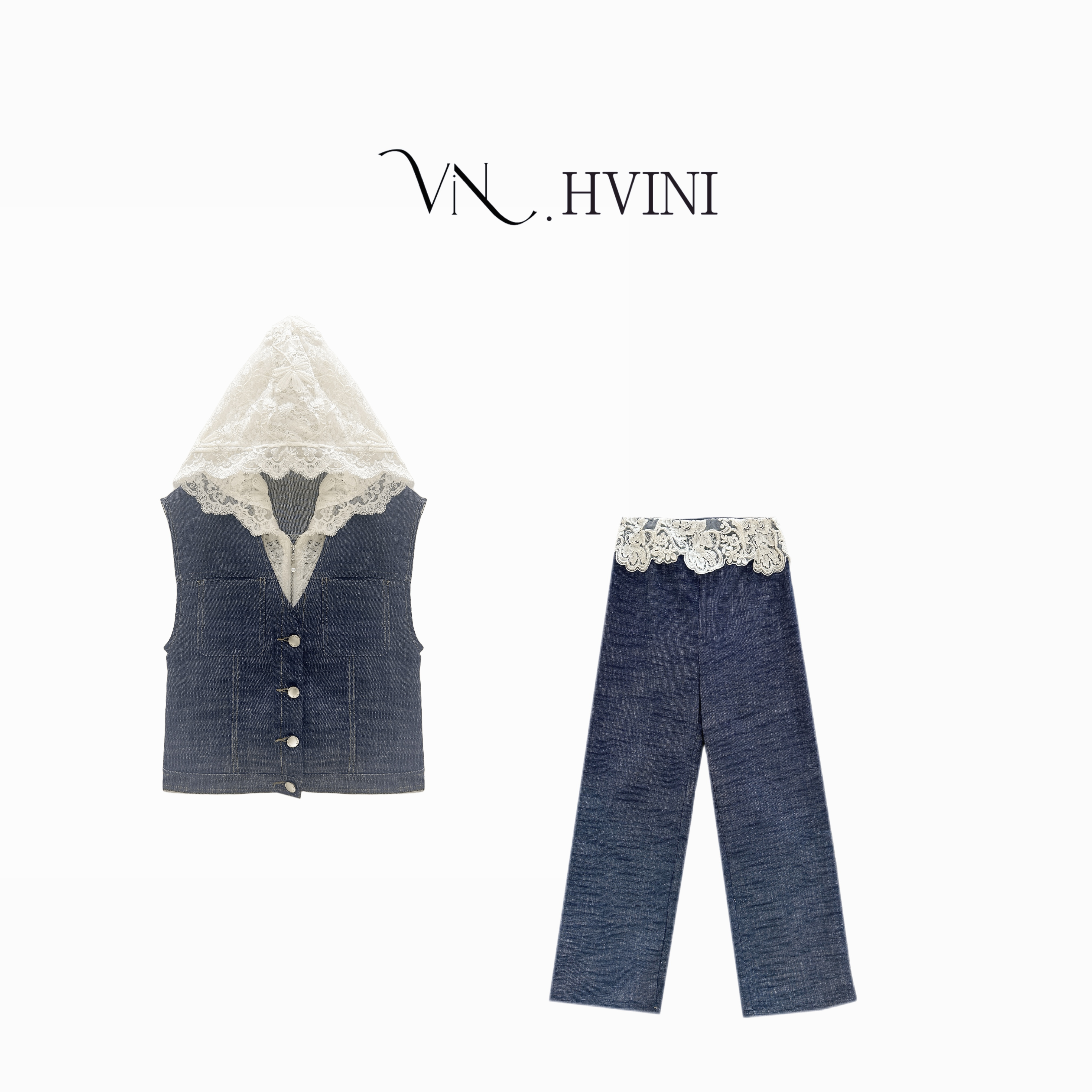 HUANG  VINI【黄微倪】新款休闲套装2件套L1912