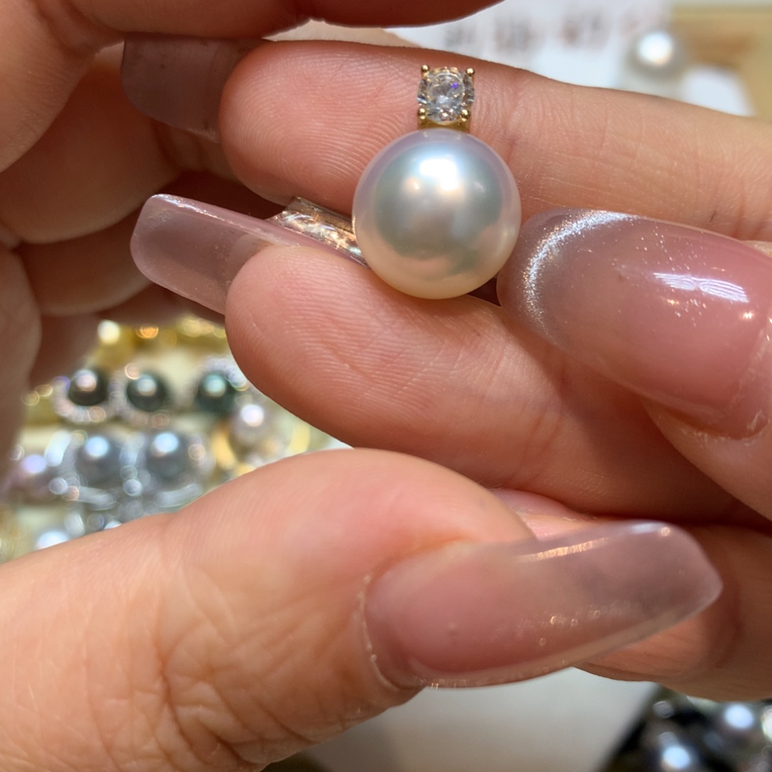 海水珍珠颈饰银S925镶嵌