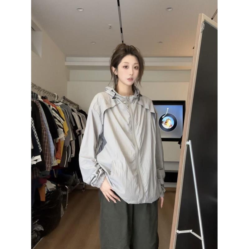 【慌慌】速干户外拉链防晒连帽休闲外套夏季薄款百搭防晒衣FS05