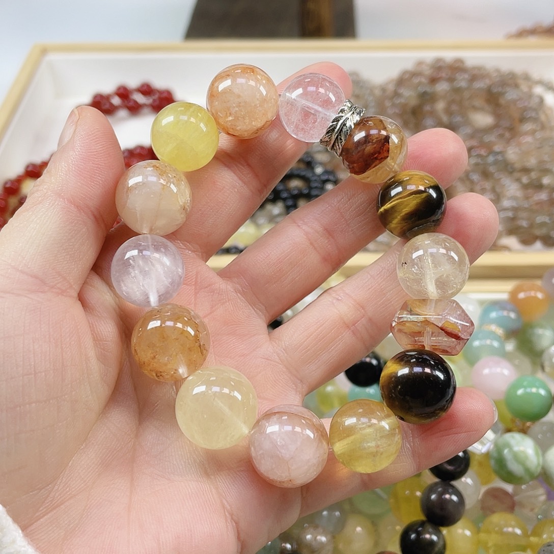 水晶未镶嵌手链天然水晶手链