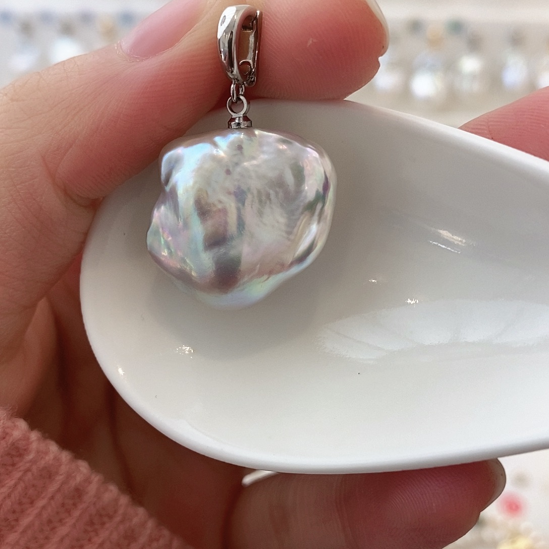 淡水珍珠颈饰银S925镶嵌