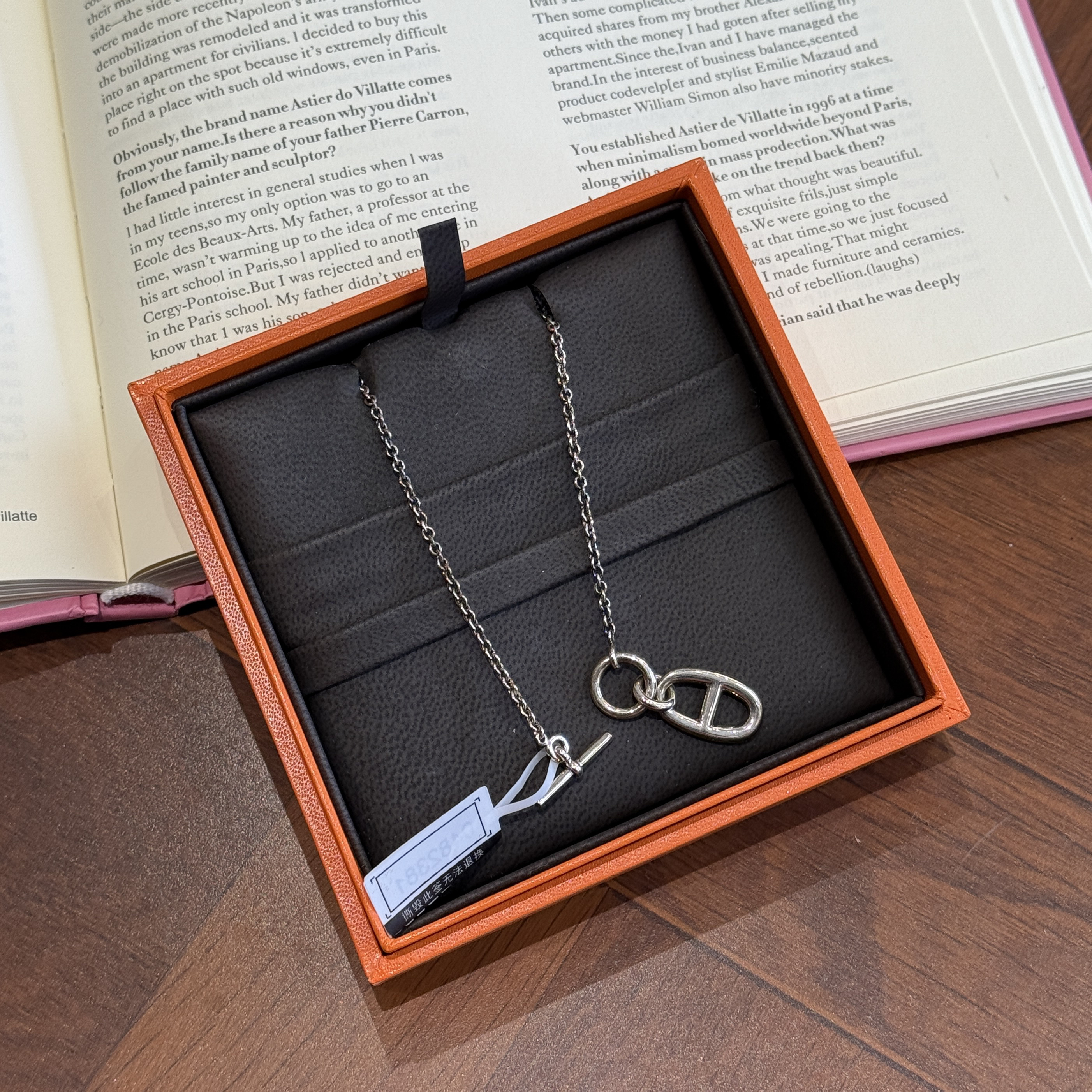 全新未使用 Hermes/爱马仕 猪鼻子项链 爆款925纯银 OT项链锁骨链